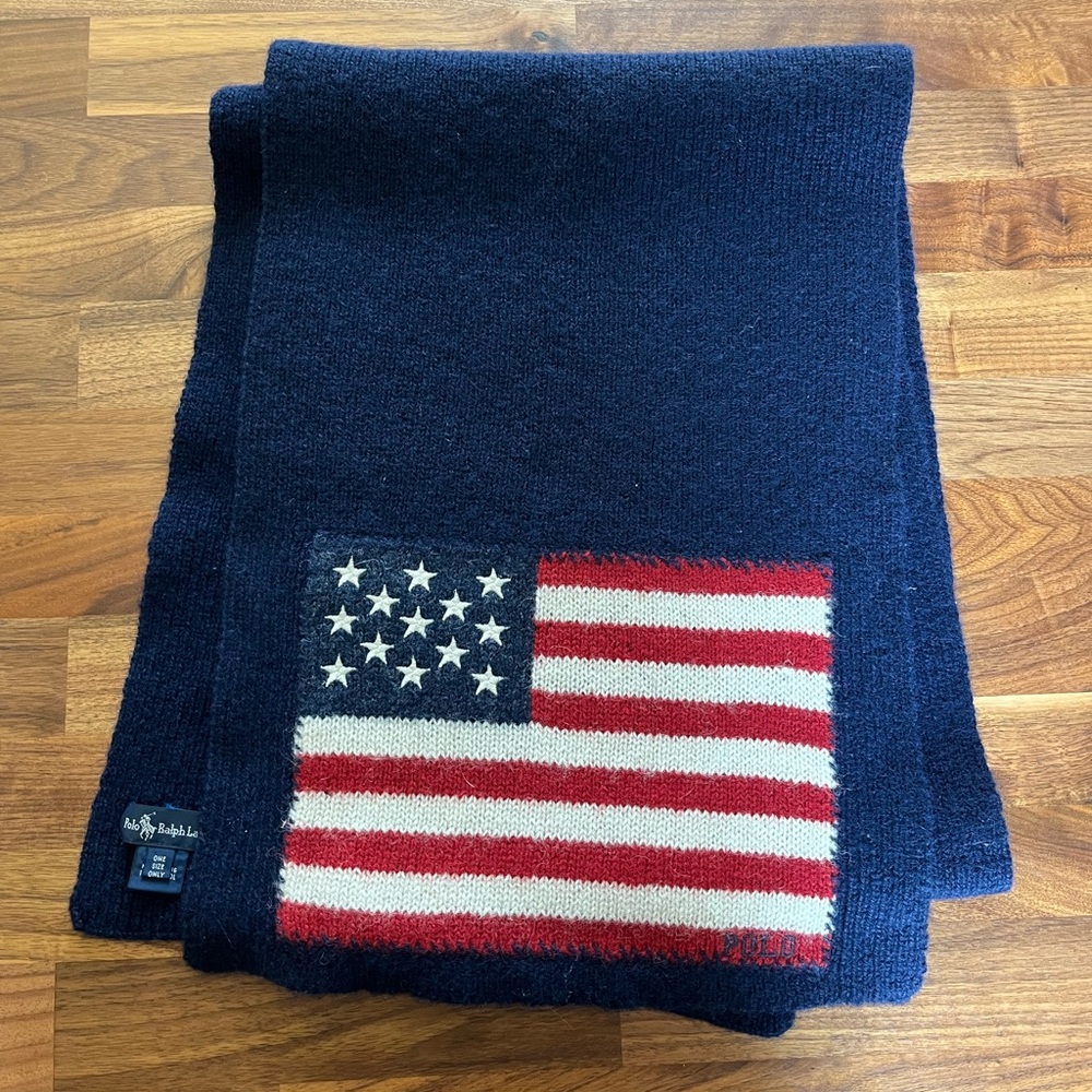 Vintage Ralph Lauren flag scarf